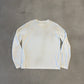 Acne Studios white logo longsleeve back view, plain cotton long sleeve with crewneck collar