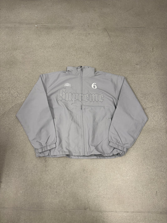 Supreme Umbro Light Grey Rhinestone Track Jacket