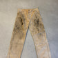 Vintage Tan Carhartt Painted Double Knee Carpenter Pants