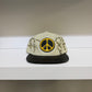 Satoshi Nakamoto Vintage White Studded Wrap Around Leather Cap