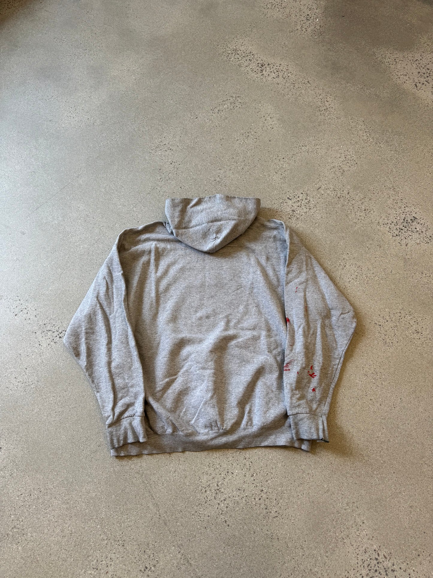 Vintage Gray Nike Big Swoosh Paint Splatter Hoodie