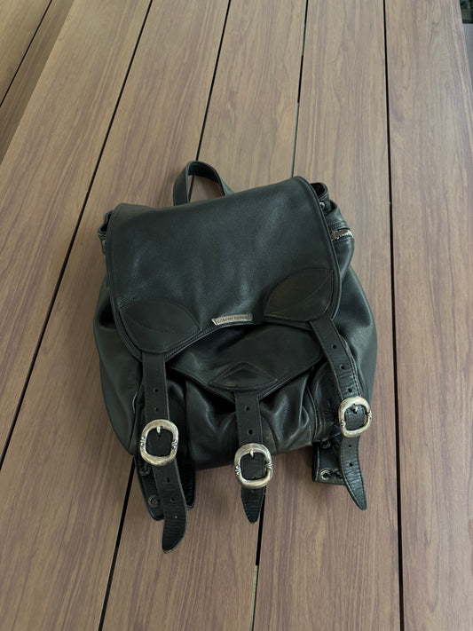 Chrome Hearts Black Fleur Gunslinger Backpack