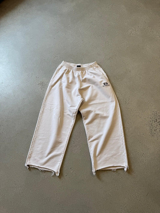 Balenciaga White Unity Sports Icon Cropped Sweatpants