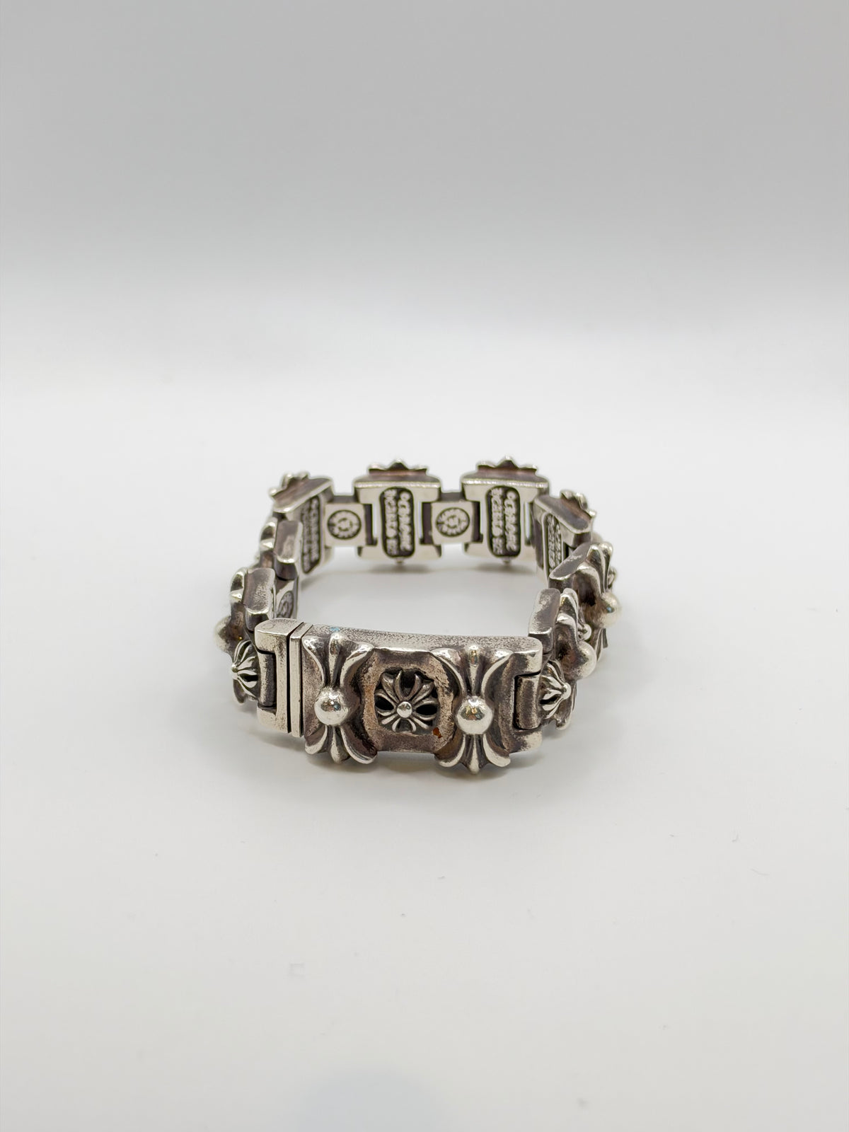 Chrome Hearts Cross Tail Silver H-Link Bracelet