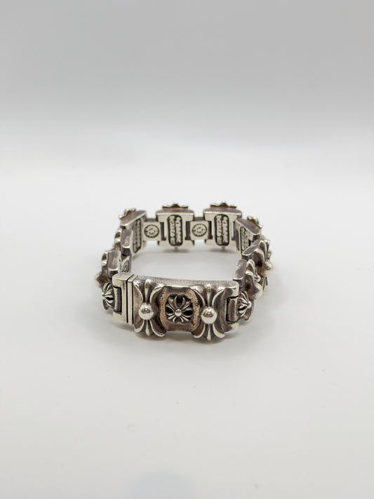 Chrome Hearts Cross Tail Silver H-Link Bracelet