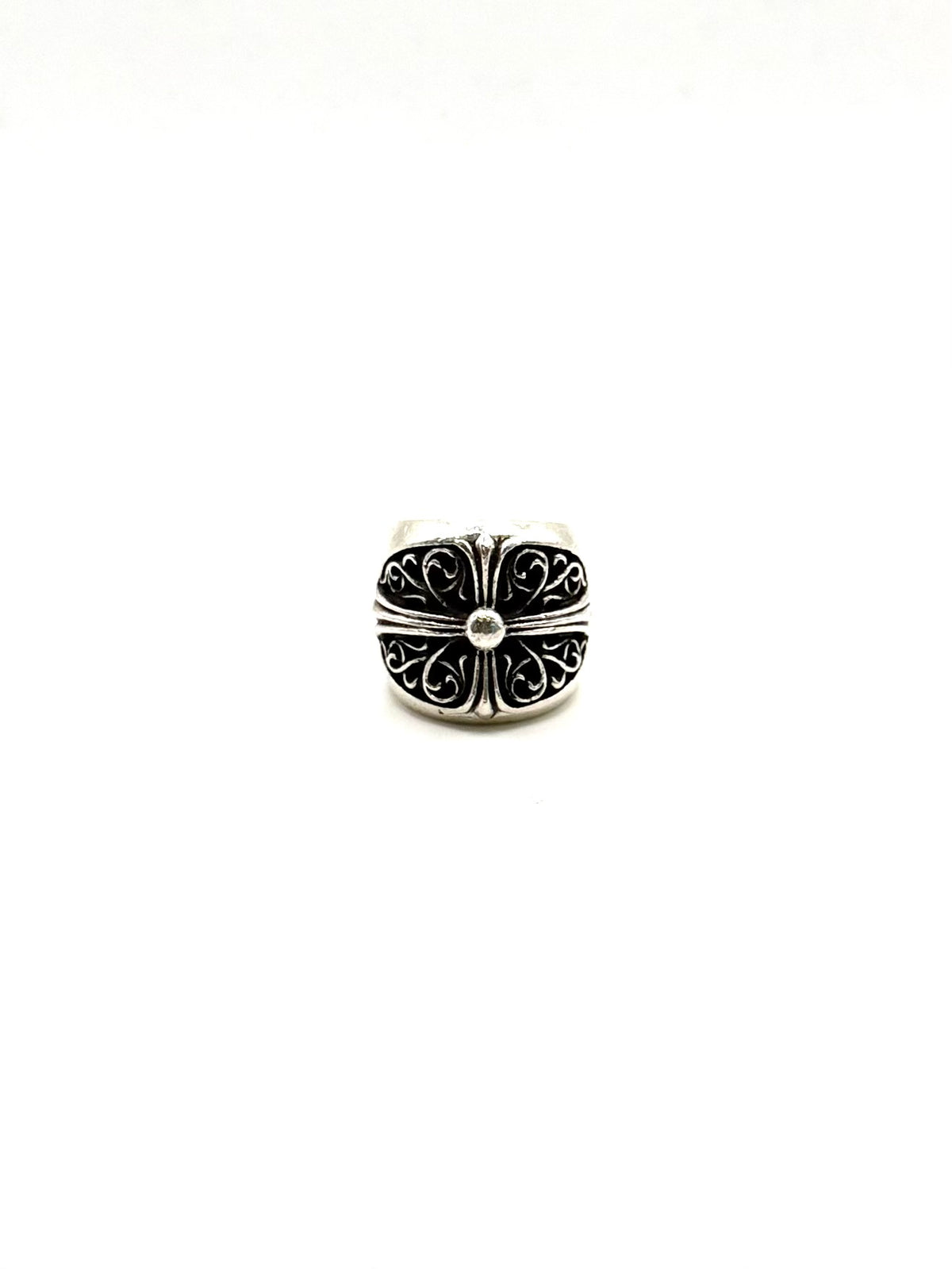 Chrome Hearts Silver Classic Oval Cross Ring