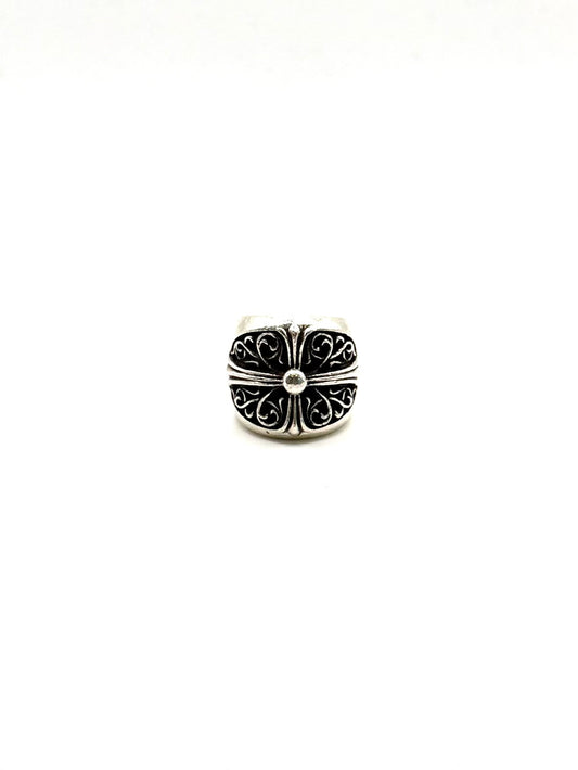 Chrome Hearts Silver Classic Oval Cross Ring