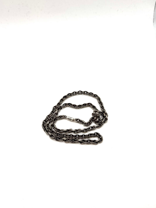 Chrome Hearts Silver 24 Inch Paper Chain Necklace