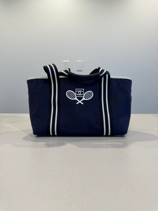 Chanel Navy Blue Sport Ligne Tennis Tote
