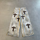 Bottega Desires F&F Holy Grail Dirty White Cheetah Jeans