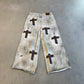 Bottega Desires F&F Holy Grail Dirty White Cheetah Jeans