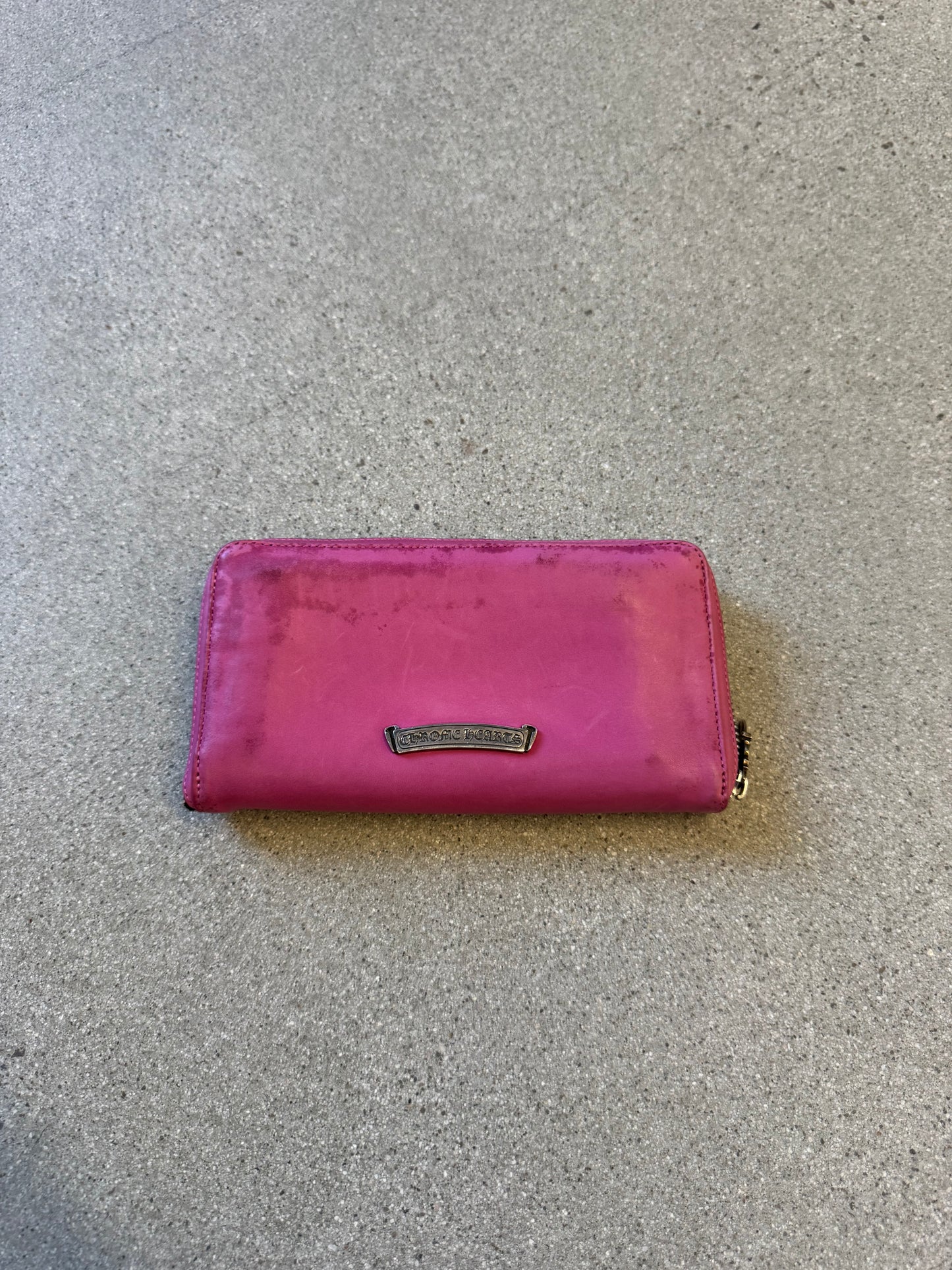 Chrome Hearts Pink Fleur de Lis Long Wallet