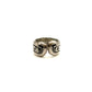 Chrome Hearts Silver Scroll Label Ring