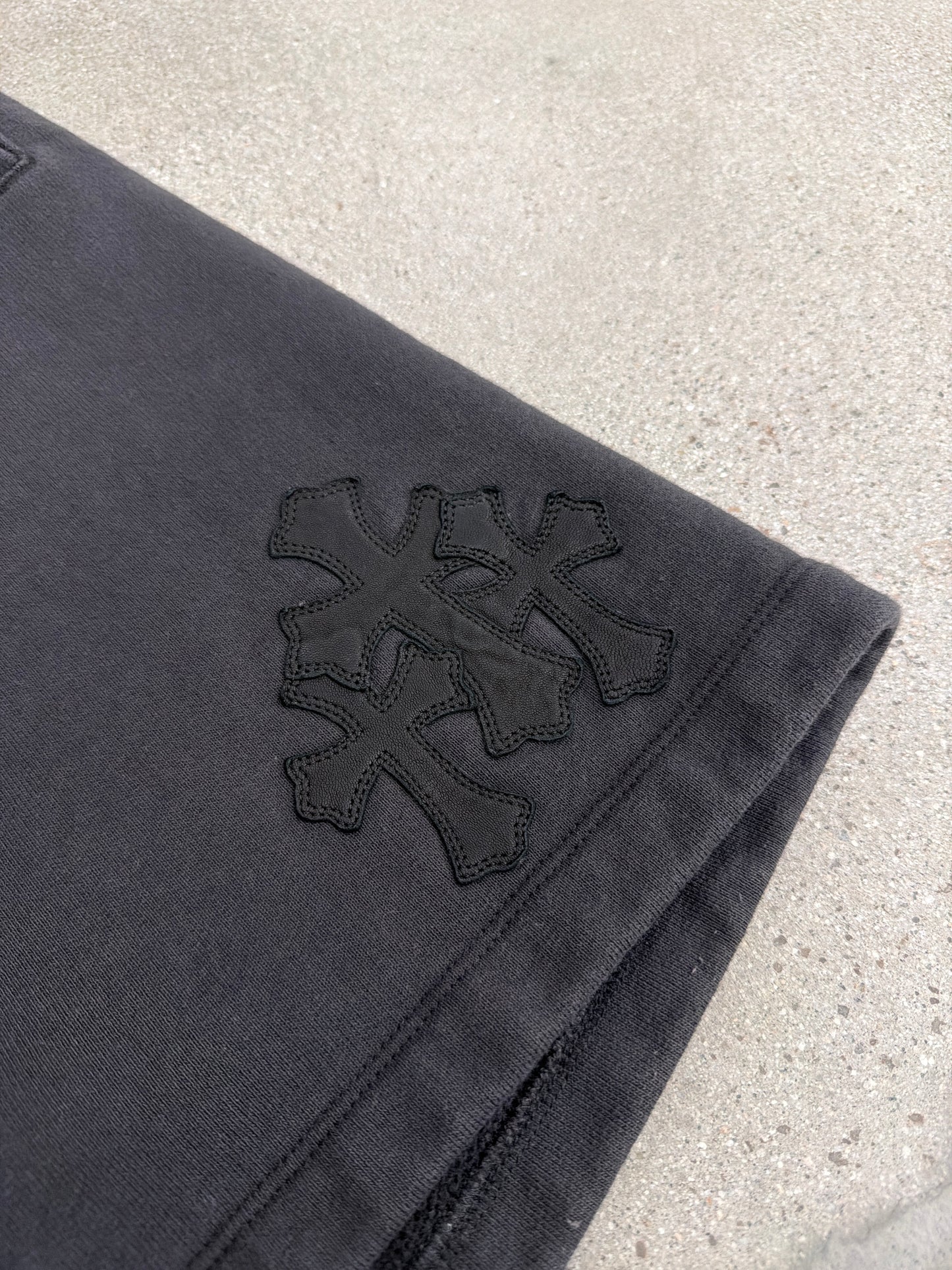 Chrome Hearts Black Paper Jam Triple Cross Sweat Shorts