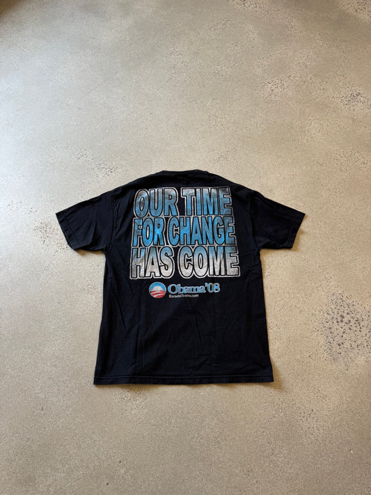 Vintage Y2K Barack Obama Time For Change Campaign Tee