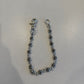 Chrome Hearts sterling silver Fleur ball wallet chain with floral engraved beads and lobster clasp ends