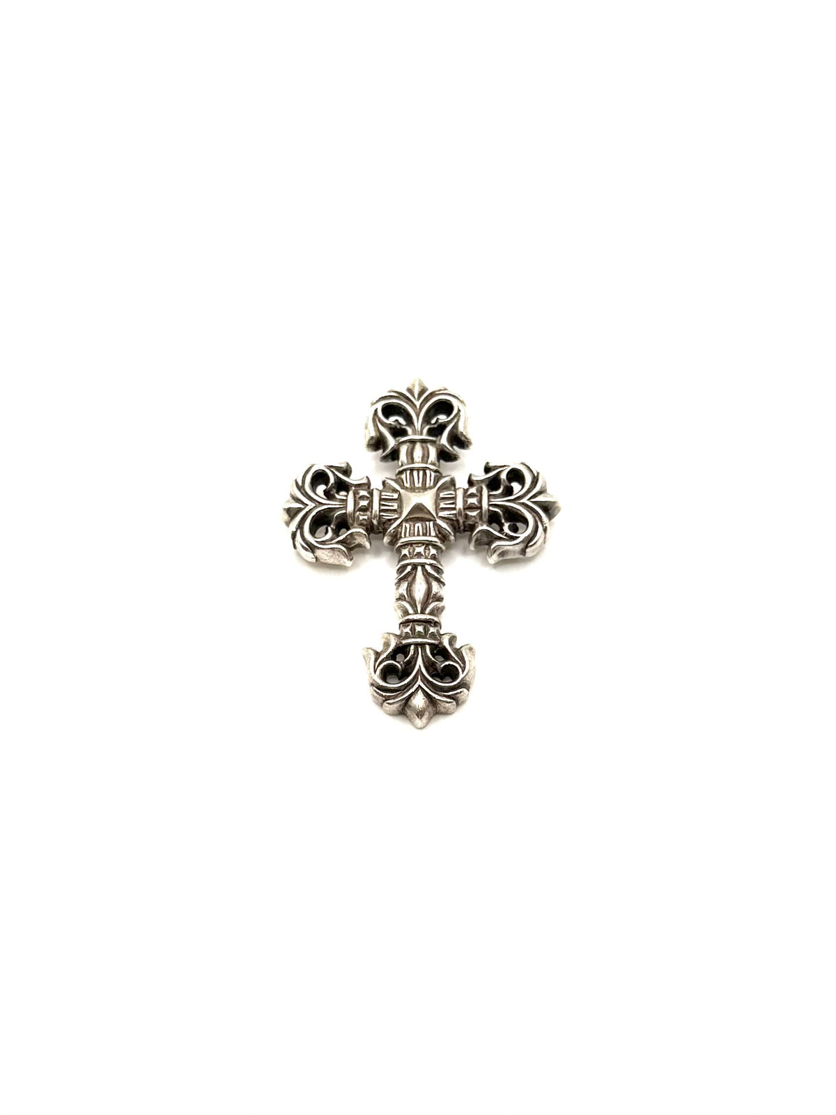 Chrome Hearts Silver XL Filigree Cross Pendant