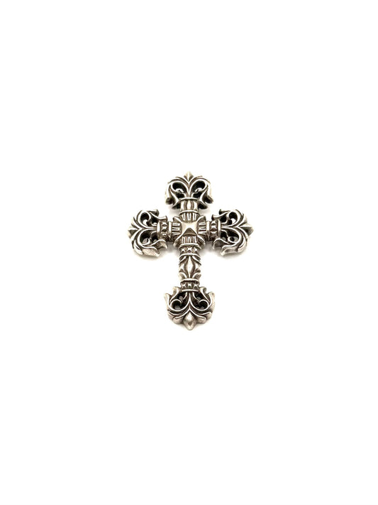 Chrome Hearts Silver XL Filigree Cross Pendant