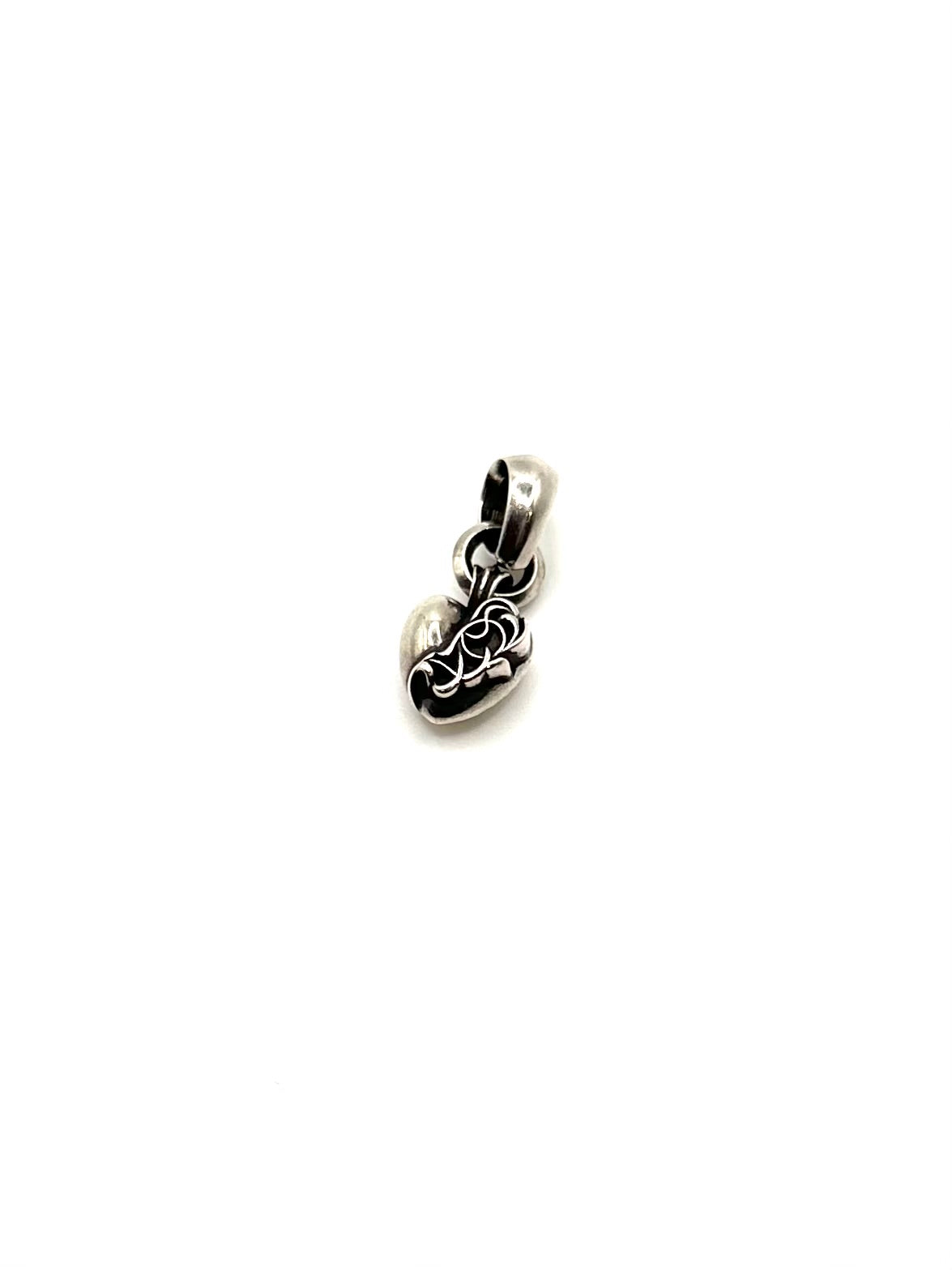 Chrome Hearts Cannes Exclusive Silver Floral Heart Pendant with Bale