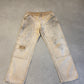 Vintage Tan Carhartt Distressed Double Knee Carpenter Pants