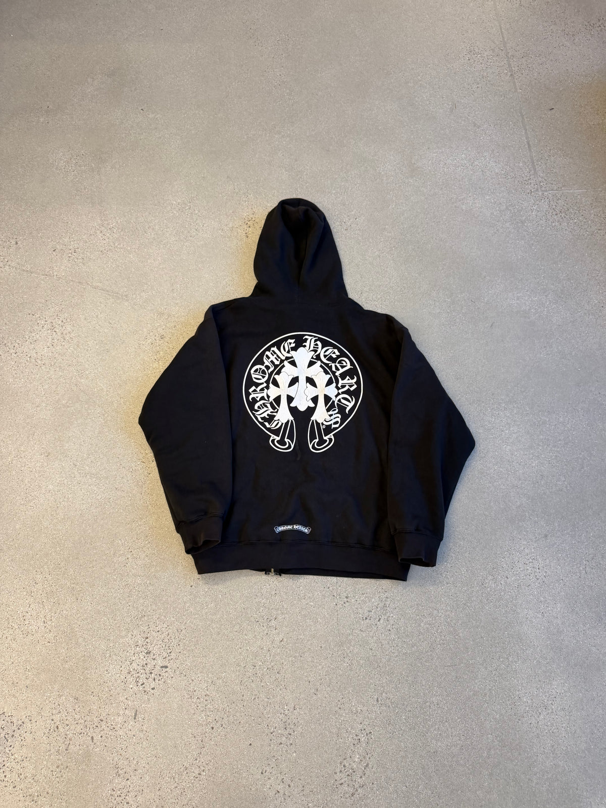 Chrome Hearts Vintage Triple Cross Horseshoe Logo Thermal Zipup
