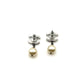 Chanel Silver Pearl CC Logo Earrings