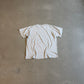 Vintage Betty Boop heathered cream tee back blank cotton view laid on concrete floor