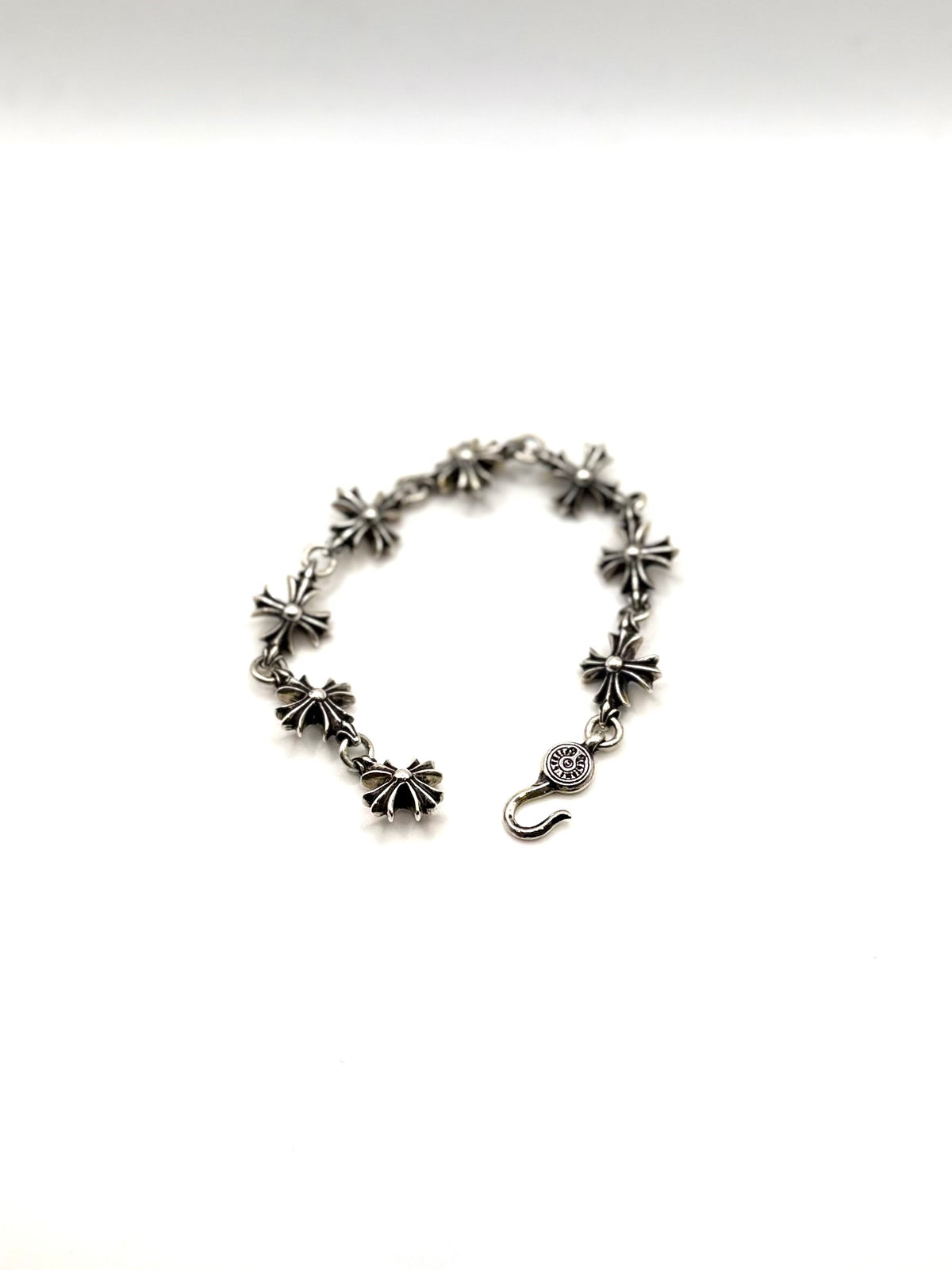 Chrome Hearts Silver CH Plus 8 Link Bracelet