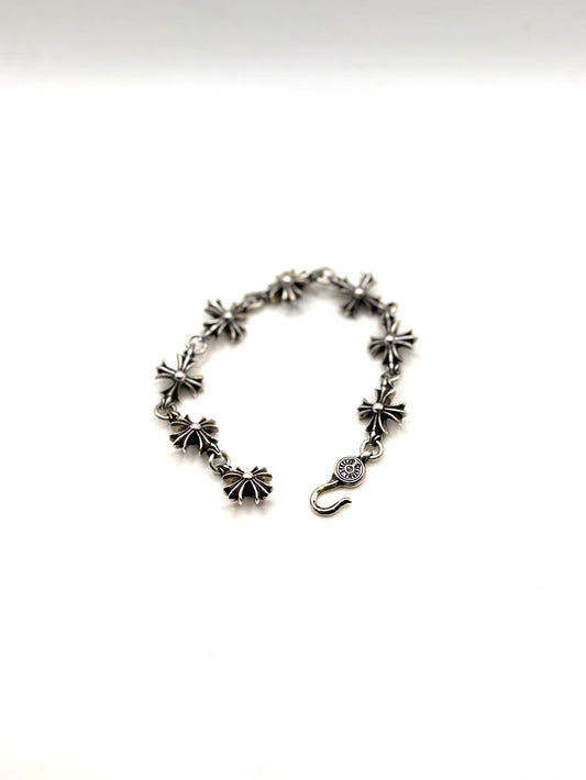 Chrome Hearts Silver CH Plus 8 Link Bracelet