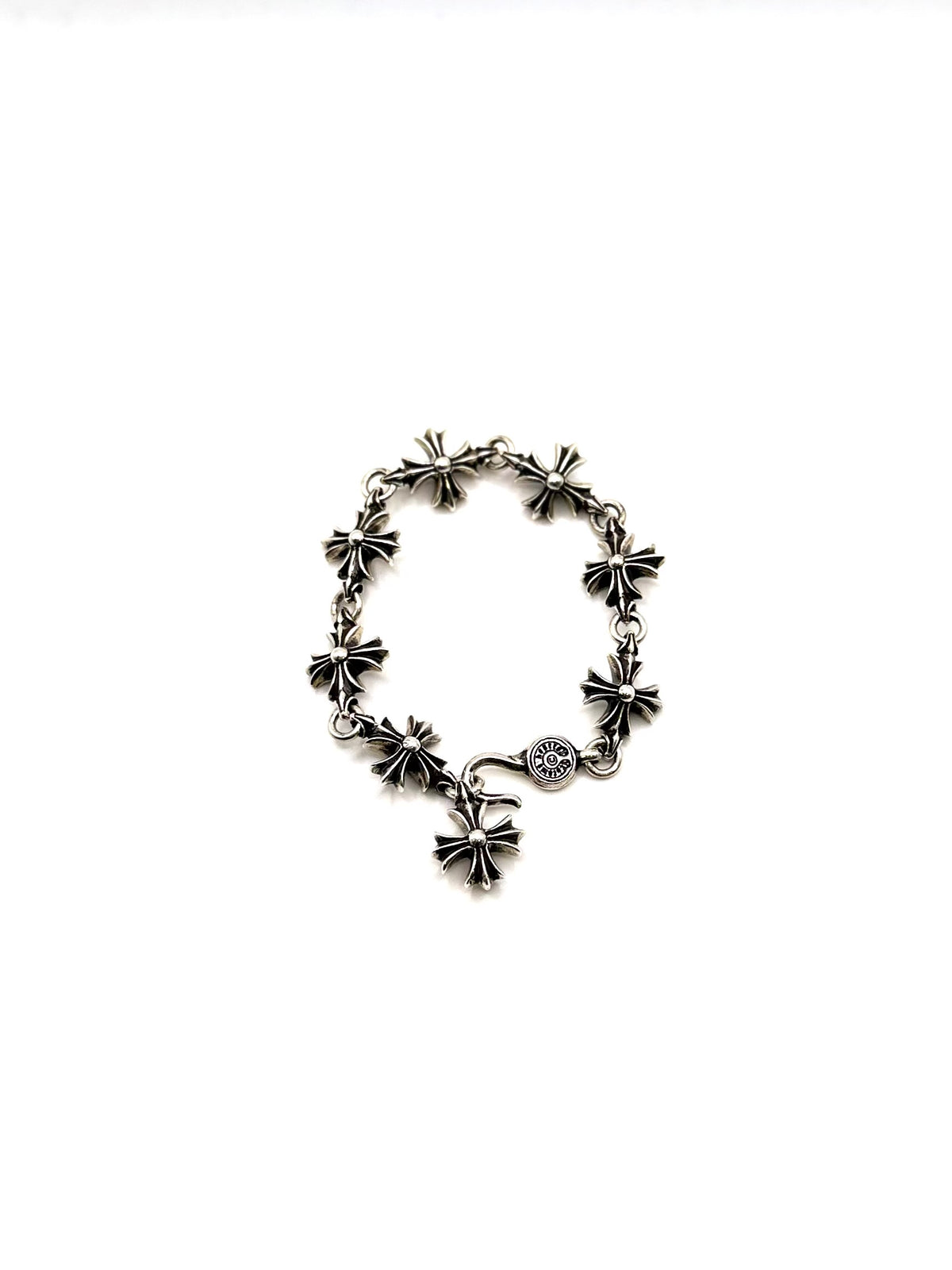Chrome Hearts Silver CH Plus 8 Link Bracelet