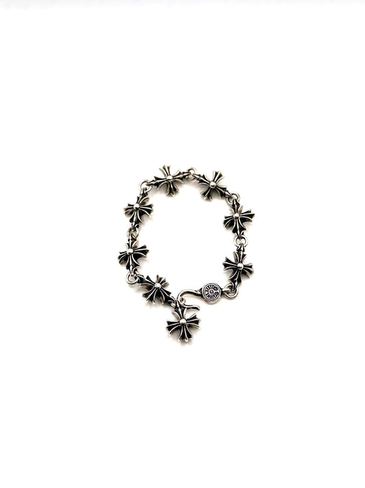 Chrome Hearts Silver CH Plus 8 Link Bracelet