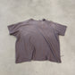 Back view of Paly Hollywood washed brown short sleeve tee photographed flat on concrete