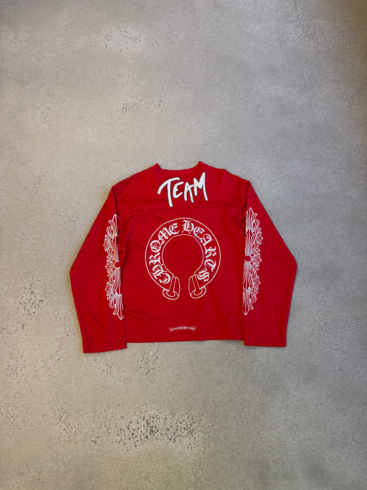 Chrome Hearts Matty Boy Red Form Mesh Longsleeve Jersey