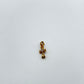 Chrome Hearts 22K Yellow Gold Pave Diamond Babyfat Cross Pendant