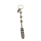 Chrome Hearts Silver Roller Keychain Keyring Pendant with Dagger