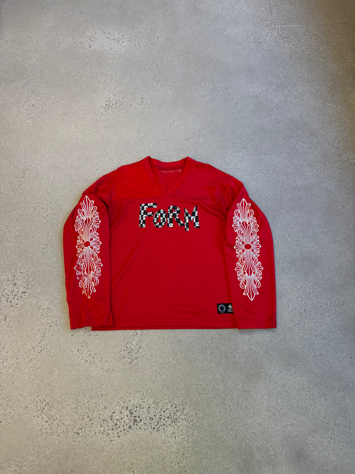 Chrome Hearts Matty Boy Red Form Mesh Longsleeve Jersey