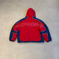Supreme Red Faux Fur Reversible Hooded Track Jacket