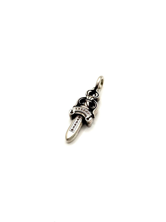 Chrome Hearts Silver Double Dagger Pendant
