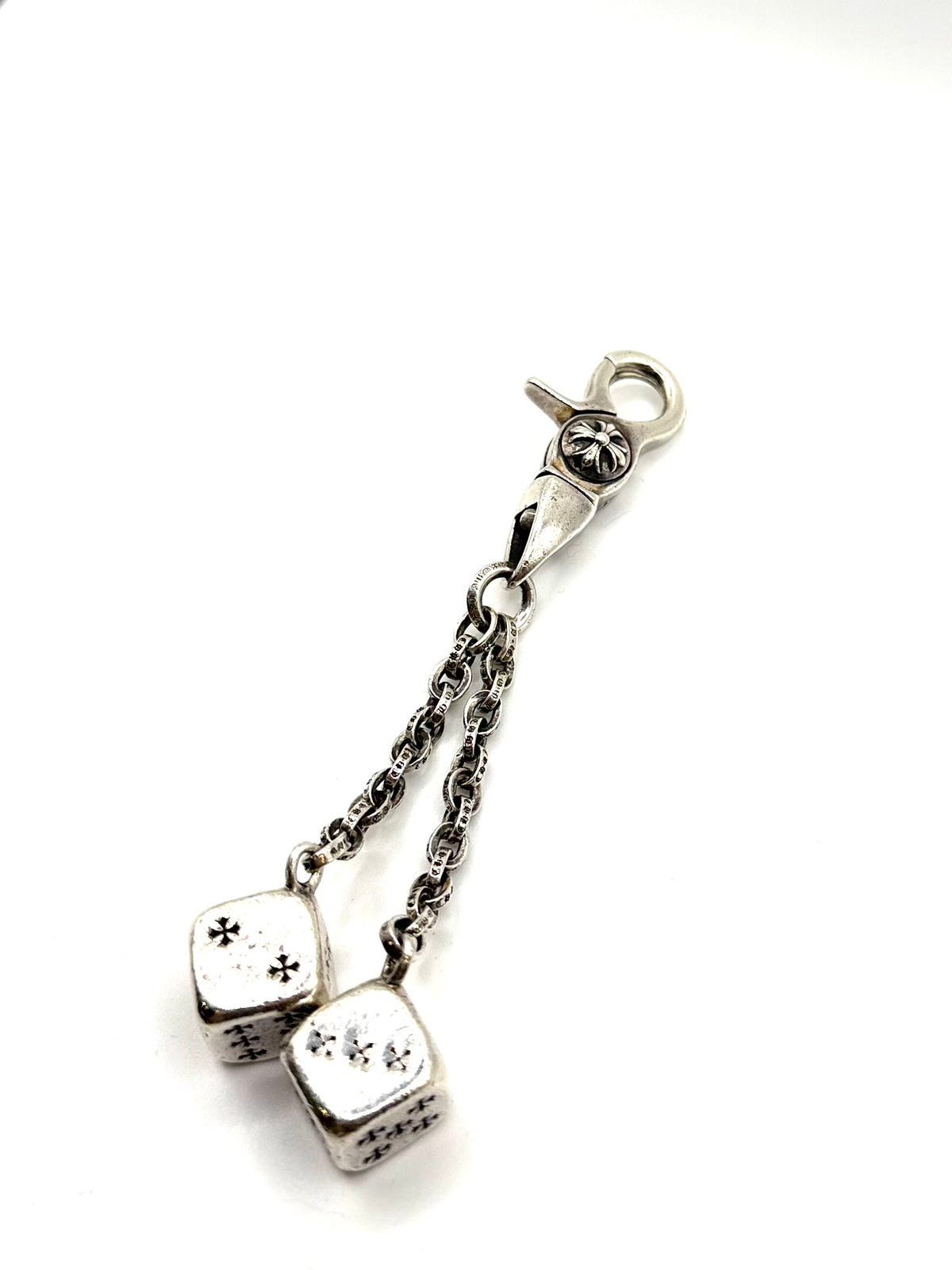 Chrome Hearts Silver Dice Keychain