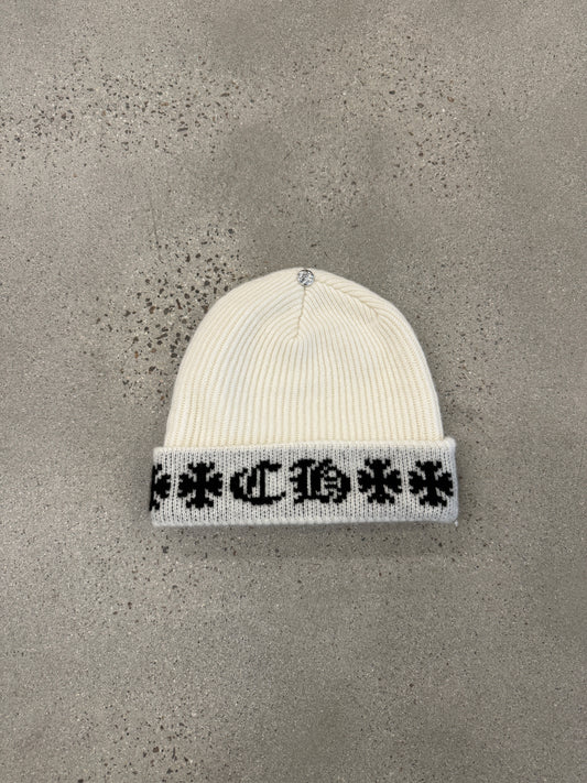 Chrome Hearts White Black Big Daddy Cashmere Beanie