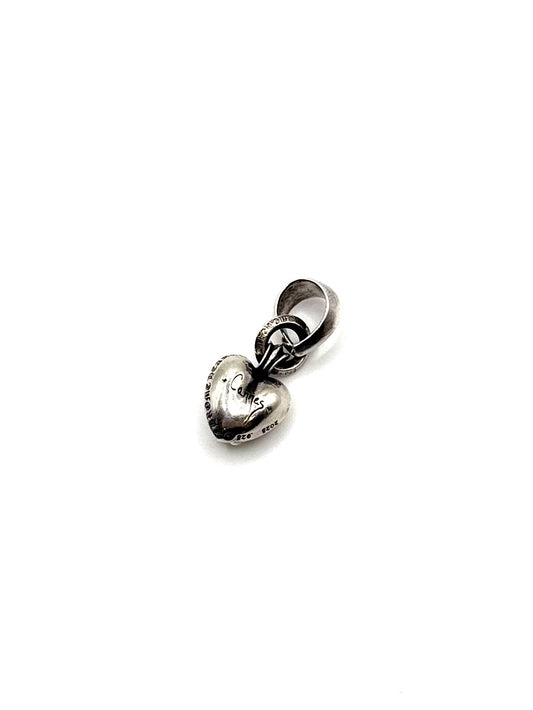 Chrome Hearts Cannes Exclusive Silver Floral Heart Pendant with Bale