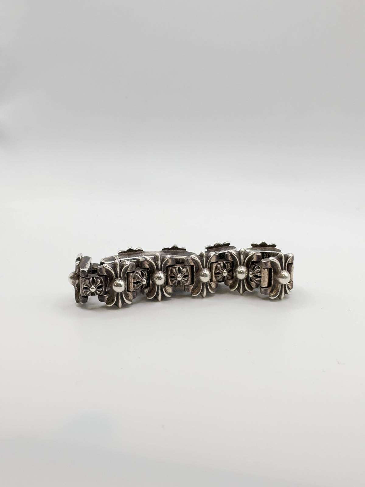 Chrome Hearts Cross Tail Silver H-Link Bracelet