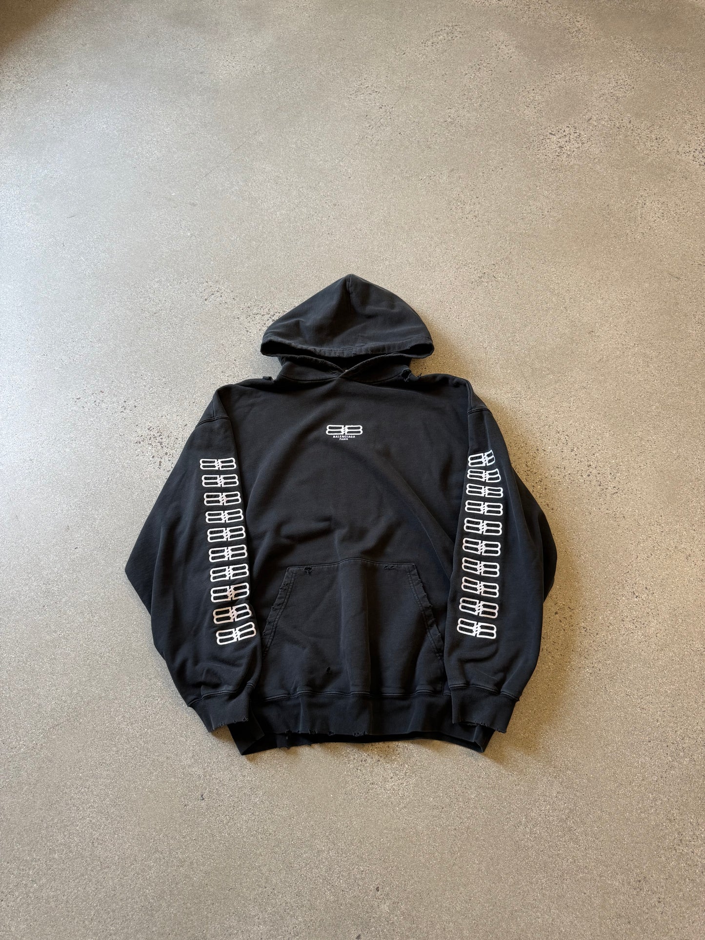 Balenciaga Black BB Paris Icon Hoodie