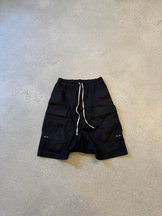 Rick Owens Black Cargo Pod Shorts