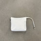 White Chrome Hearts Leather Zip Pouch