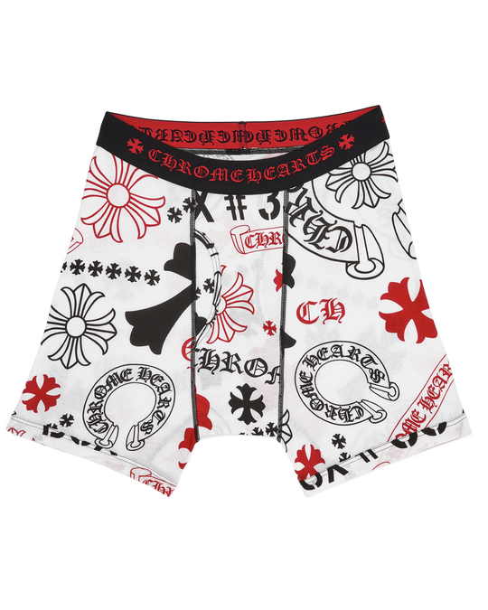 Chrome Hearts White Stencil Classic Rib Boxer Brief