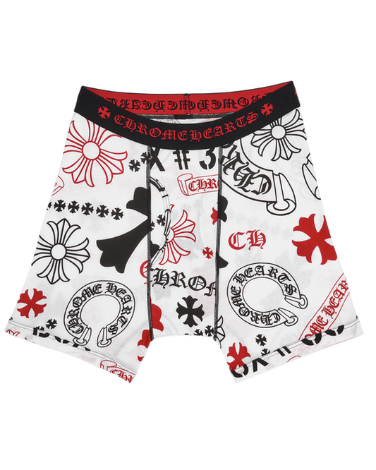 Chrome Hearts White Stencil Classic Rib Boxer Brief