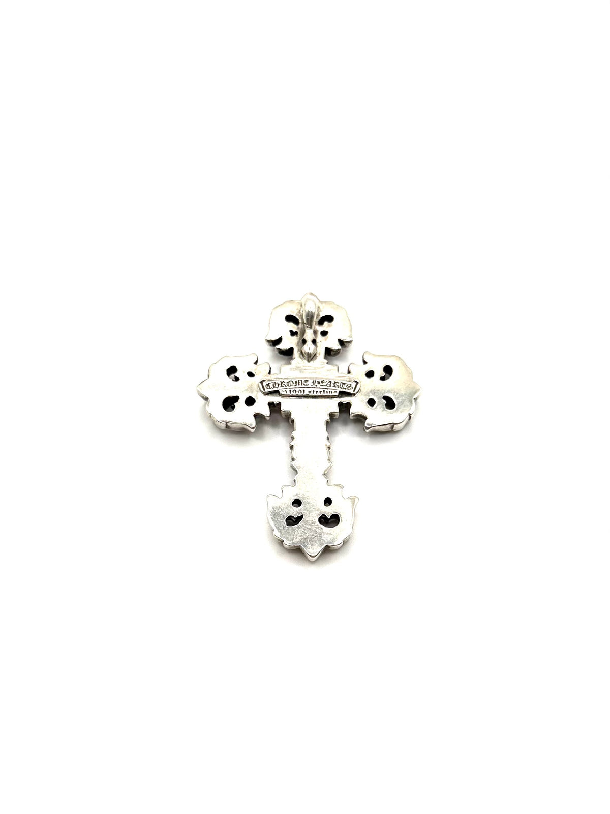 Chrome Hearts Silver XL Filigree Cross Pendant