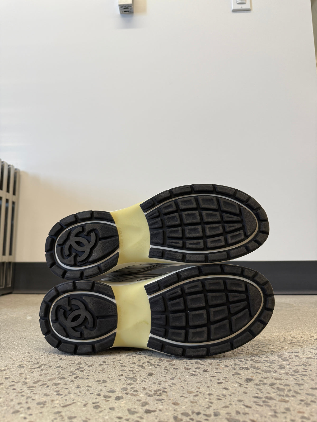 Chanel Metallic CC Logo Trainer Runners