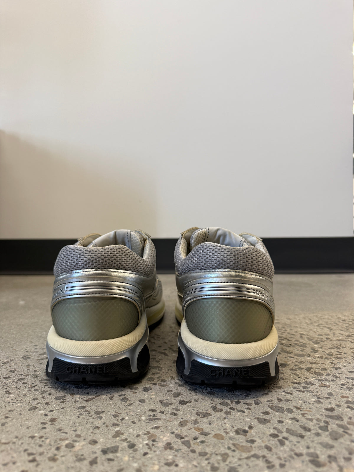 Chanel Metallic CC Logo Trainer Runners